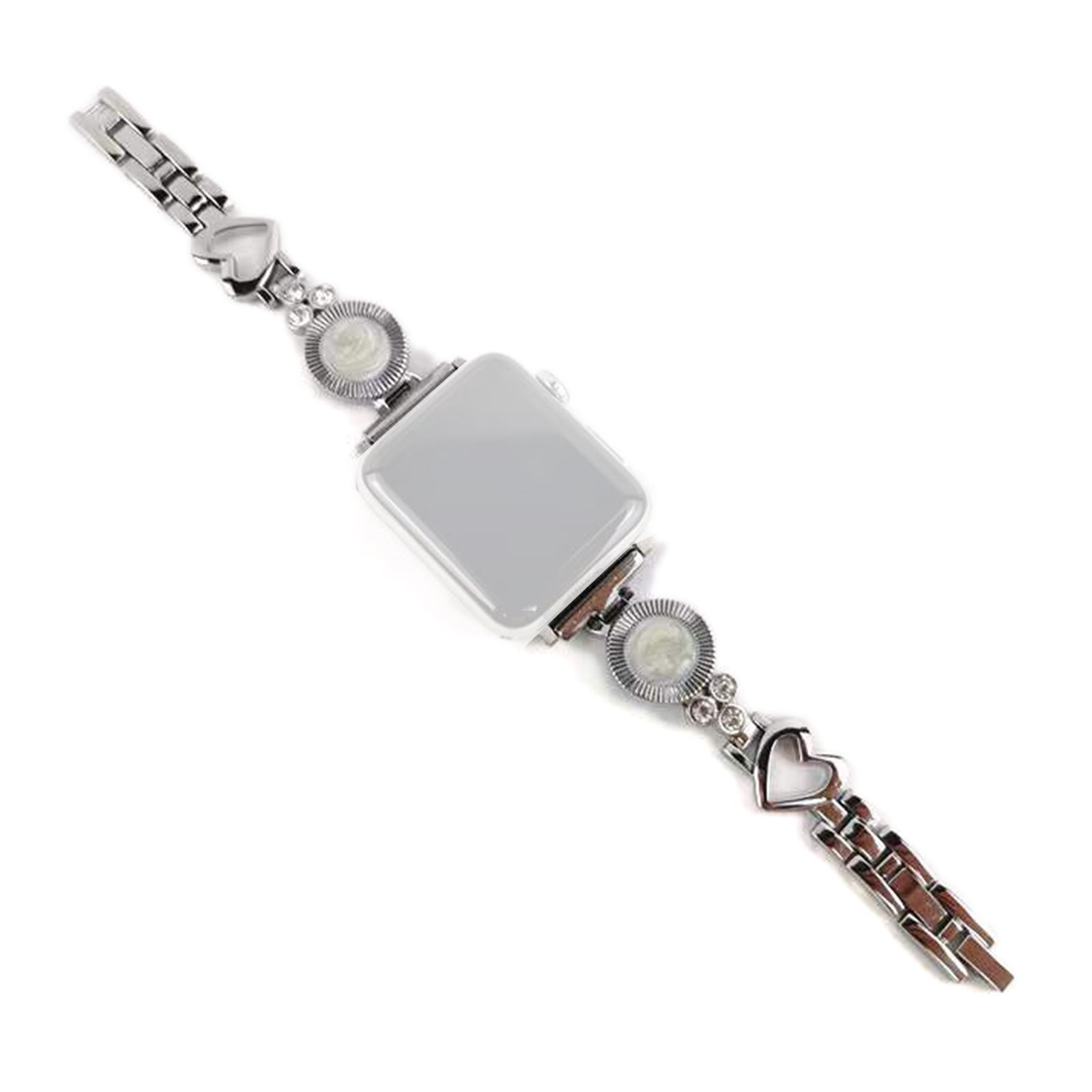 For Apple Watch Ultra 2 49mm Series 9 45mm SE (2023) 44mm Ultra 49mm 8 7 45mm 6 5 4 SE (2022) SE 44mm 3 2 1 42mm Metal Heart Ethnic Style Bracelet Rhinestone Decor Wrist Strap Watch Band For Apple Watch Ultra 2 49mm Series 9 45mm SE (2023) 44mm Ultra 49mm 8 7 45mm 6 5 4 SE (2022) SE 44mm 3 2 1 42mm Metal Heart Ethnic Style Bracelet Rhinestone Decor Wrist Strap Watch Band